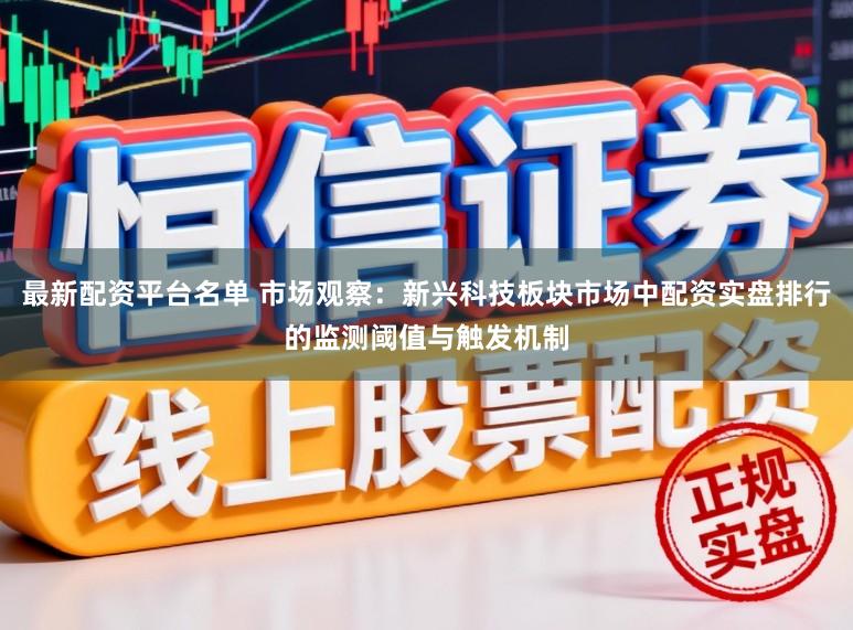 最新配资平台名单 市场观察:新兴科技板块市场中配资实盘排行的监测阈值与触发机制