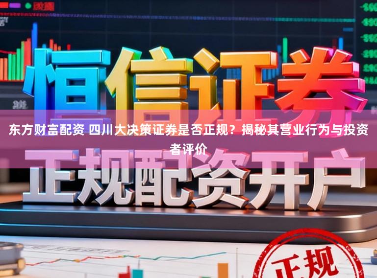 东方财富配资 四川大决策证券是否正规？揭秘其营业行为与投资者评价