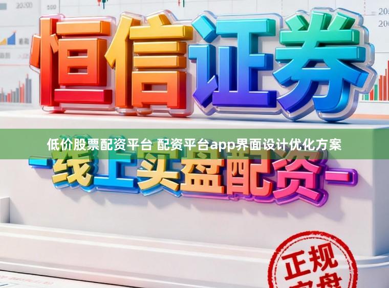 低价股票配资平台 配资平台app界面设计优化方案